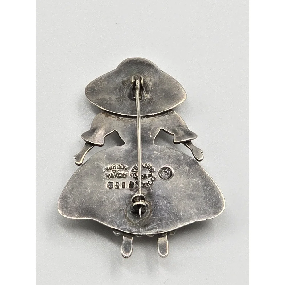 Vintage Margot de Taxco Sterling Silver Brooch Girl Pin Mexico - Picture 5 of 9